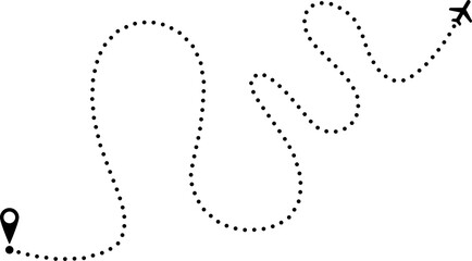 Airplane dotted line