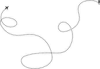 Airplane dotted line
