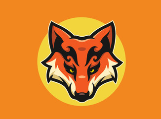 fox head logo vector illustration