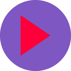 Play Multicolor Circle Flat Icon