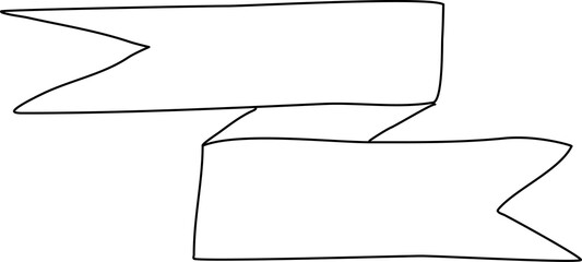 Hand drawn ribbon