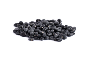 black beans on a white background