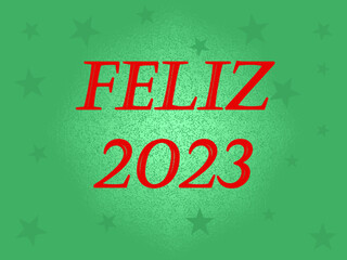 Graphic resource to congratulate the New Year 2023