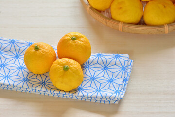 ゆず　てぬぐい