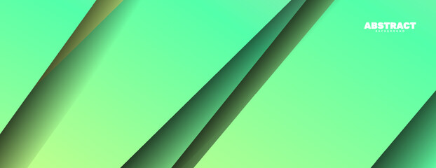 Abstract green color overlap layer banner background
