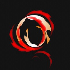 background with red circles