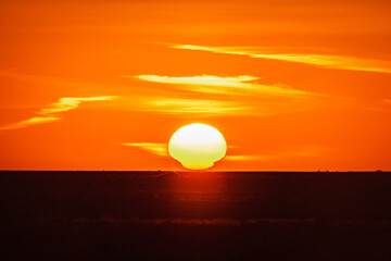 Landscape near the Plane Wreck during the sunset (Iceland)