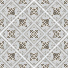 Hawaiian style tapa tribal fabric abstract patchwork vintage ornamental vector pattern tiles