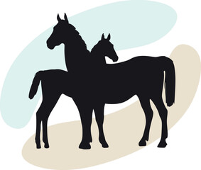 Horse logo silhouette