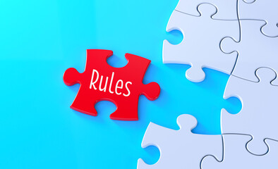 Rules , puzzle concept
