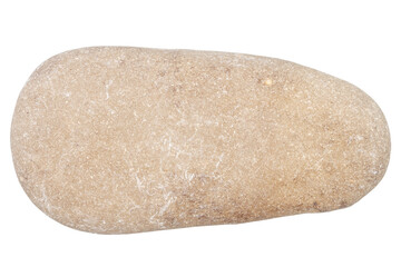 Top view of single beige pebble