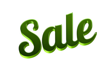 sale 3d text on transparent background