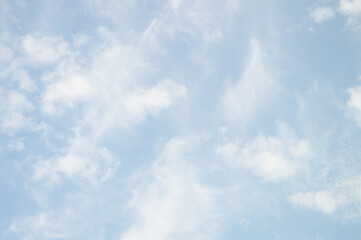 Sky with different types of clouds in layers