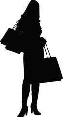 Women Shopping Silhouettes - transparent png