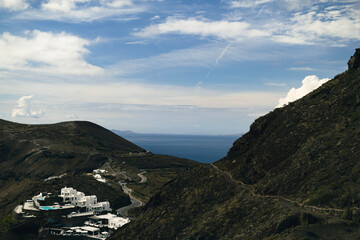 Santorini mountains