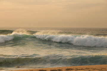 Brave sea of the coast of Alentejo in Portugal