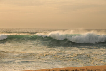 Brave sea of the coast of Alentejo in Portugal
