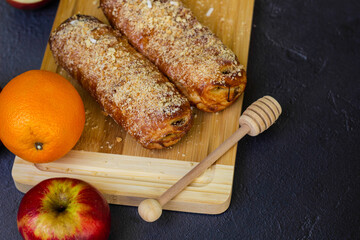 Delicious and sweet seasonal pastry with fruit