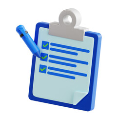 clipboard 3d render illustration