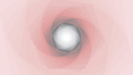 A tunnel effect. Light at the end of the tunnel. Background in green tints. Abstract bg. Vector design. Monochrome background.