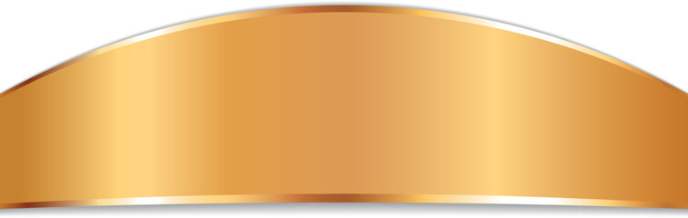 vector illustration of long gold colored ribbon banner with gold frame