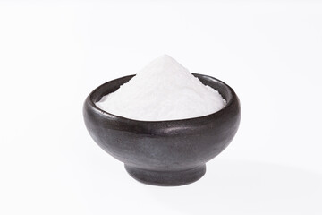 Baking soda - Sodium Bicarbonate Top View; Photo On White Background