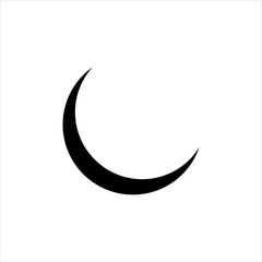 Hand drawn black celestial moon phases isolated on white background.