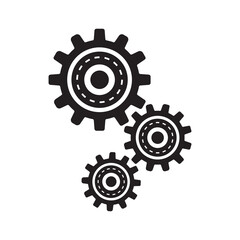 Gear, Settings, Cogwheel, Configuration, Management Icon Solid Style. Vector Icon Design Element. Vector Icon