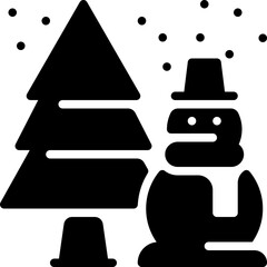 Snow glyph solid icon