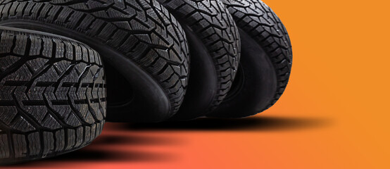 Winter tires. Tyre for winter. - Powered by Adobe