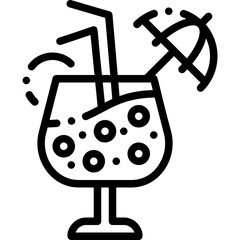 cocktail line icon