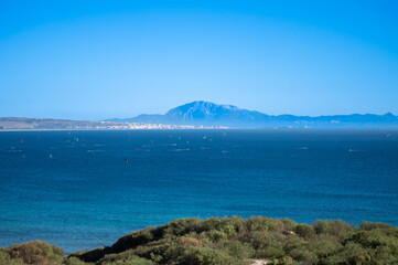 Fototapeta na wymiar Landscape of Valdevaqueros beach, Gibraltar Strait, Spain