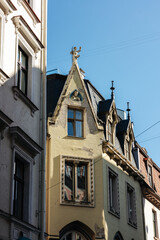 Fototapeta na wymiar Building facades in the old town of Riga, Latvia