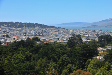Fototapeta na wymiar Magnificent View of Richmond District in San Francisco, California