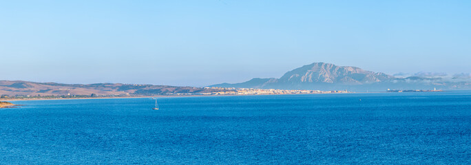 Landscape of Valdevaqueros beach, Gibraltar Strait, Spain