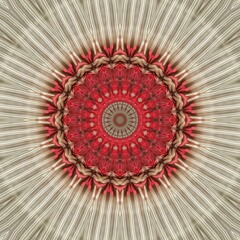 Traditional ajrakh floral pattern to make festival dress, decorative ornament, digital paper print. Ethnical motifs for mandala design, fabric print, interior decoration - 547403472