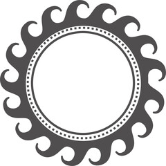 Circle Greek frame. Round meander border. Decoration elements pattern.