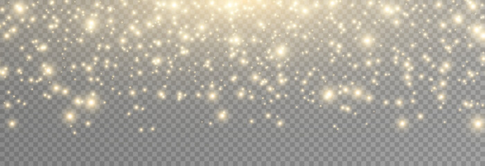 Vector magic glow. Sparkling light, sparkling dust png. Glittering fairy dust falls from the sky. Christmas light.