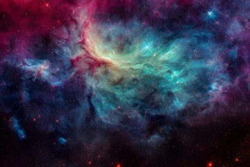 Naklejka na ściany i meble A massive supernova explodes in space. 