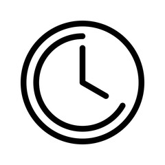Clock Icon Vector Symbol Design Illustration