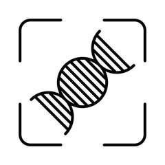 DNA icon in flat design