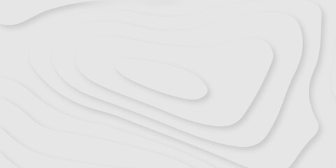 Abstract wavy line 3d paper cut white background. Topographic canyon geometric map relief texture with curved layers and shadow. Abstract realistic papercut decoration textured with wavy layers