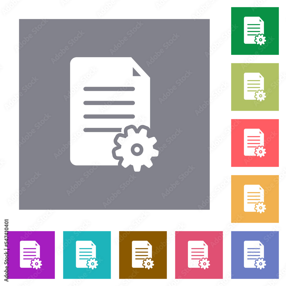 Sticker Document setup solid square flat icons