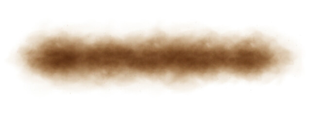 Sand cloud, sandstorm, dirty dust or brown smoke. Heavy thick smog effect. Realistic vector illustration