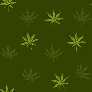 Hand drawn vector abstract graphic clipart illustration of Medical Marijuana,smoking accessories.Hemp and joint for smoking.Cannabis and weed legalization concept design.Trendy seamless pattern design