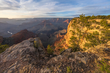 sunset at the grand canyon, arizona, usa