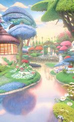 Fantasy Enchanted Magical Dreamy Garden Forest Temple
