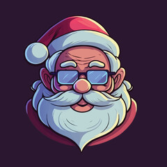 Santa Claus Vector Illustration Logo Mascot and Icon Cartoon Christmas holiday character