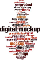 Digital mockup word cloud