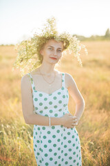 woman in a field